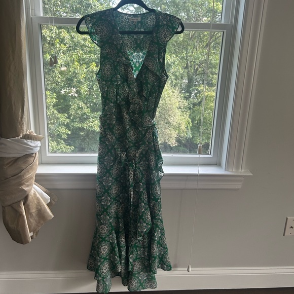 Max studio green wrap dress- M, medium - Picture 5 of 5